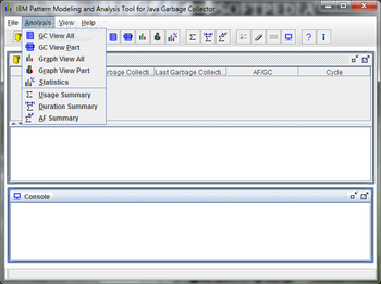IBM Pattern Modeling and Analysis Tool for Java Garbage Collector screenshot 2