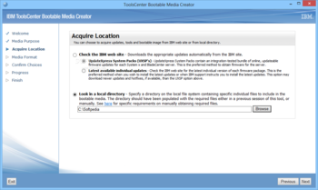 IBM ToolsCenter Bootable Media Creator screenshot 3