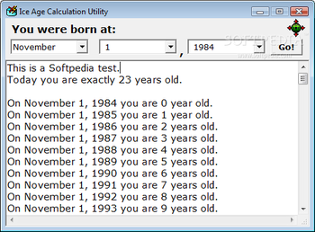 Ice Age Calculation Utility screenshot
