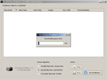 Ice Hockey Predictor screenshot