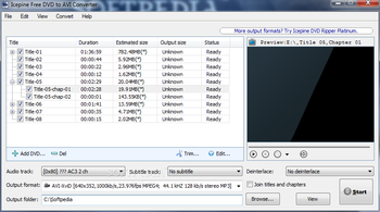 Icepine Free DVD to AVI Converter screenshot