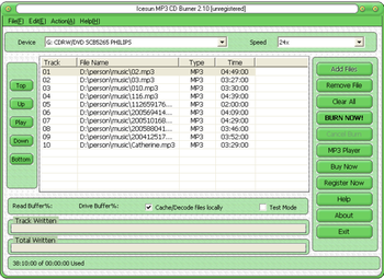Icesun  MP3 CD Burner screenshot 2