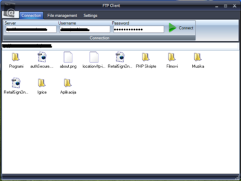 ICFTP Client screenshot