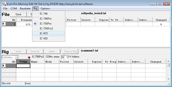 Icom Pro Memory Edit screenshot 2