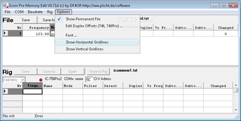 Icom Pro Memory Edit screenshot 3