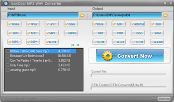IconCool MP3 WAV Converter screenshot