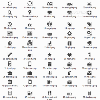 Icons for mobile apps screenshot