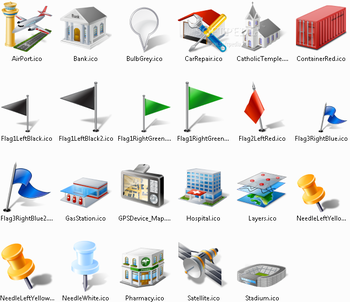 Icons-Land Vista Style GIS / GPS / MAP Icon Set screenshot