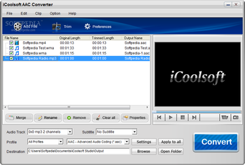 iCoolsoft AAC Converter screenshot