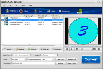 iCoolsoft AMV Converter screenshot