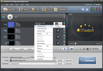 iCoolsoft DVD Ripper screenshot