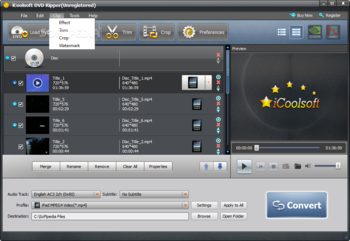 iCoolsoft DVD Ripper screenshot 3