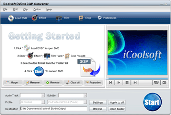 iCoolsoft DVD to 3GP Converter screenshot 2