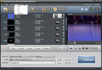 iCoolsoft DVD to AVI Converter screenshot 4