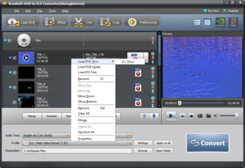 iCoolsoft DVD to FLV Converter screenshot