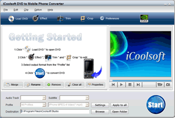 iCoolsoft DVD to Mobile Phone Converter screenshot 3