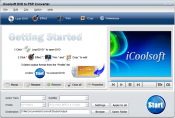 iCoolsoft DVD to PSP Converter screenshot 2