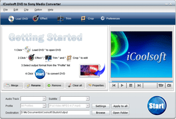 iCoolsoft DVD to Sony Media Converter screenshot 2