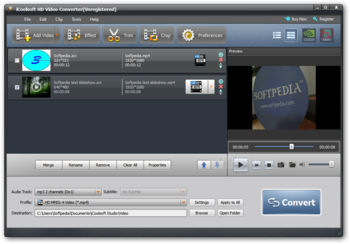 iCoolsoft HD Video Converter screenshot