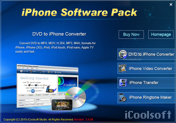 iCoolsoft iPhone Software Pack screenshot