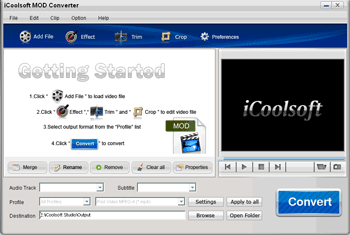 iCoolsoft MOD Converter screenshot