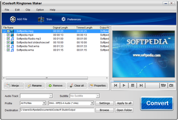 iCoolsoft Ringtones Maker screenshot