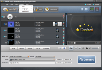 iCoolsoft Total Media Converter screenshot 4