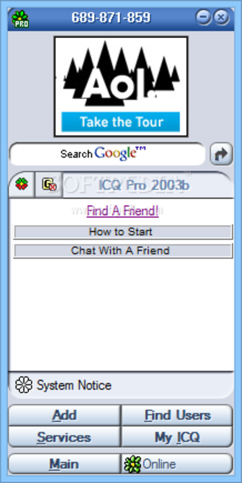 ICQ Pro 2003b screenshot