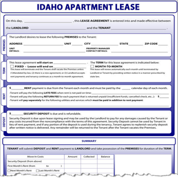 Idaho Apartment Lease screenshot