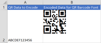 IDAutomation 2D Barcode Font for Excel screenshot