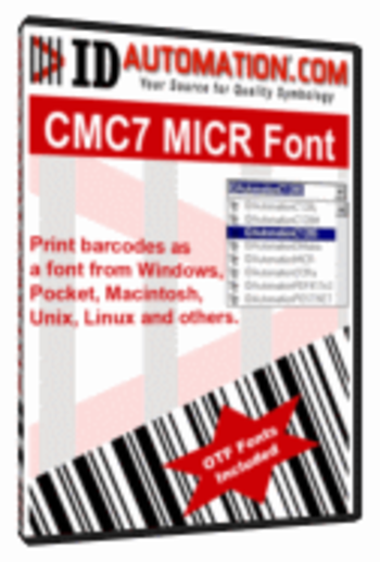 IDAutomation MICR CMC-7 Fonts screenshot