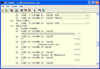 IDE Cobol screenshot