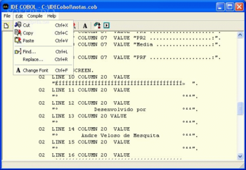 IDE Cobol screenshot 2