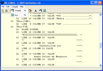 IDE Cobol screenshot 3