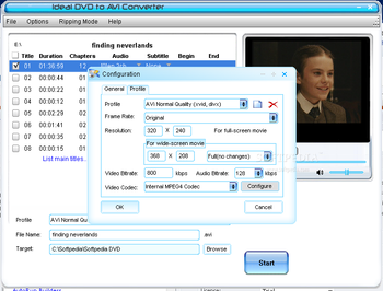 Ideal DVD to Avi Converter screenshot 3