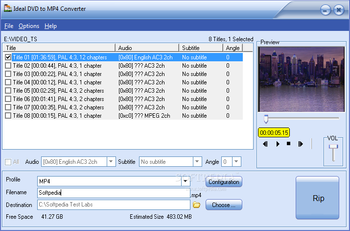 Ideal DVD to MP4 Converter screenshot