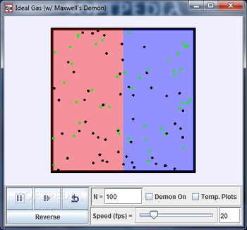 Ideal Gas with Maxwell's Demon screenshot