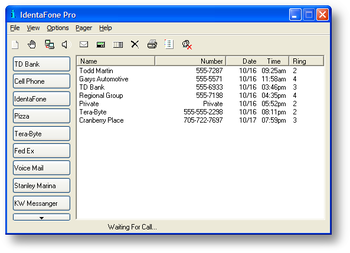 IdentaFone Pro Caller ID Software screenshot