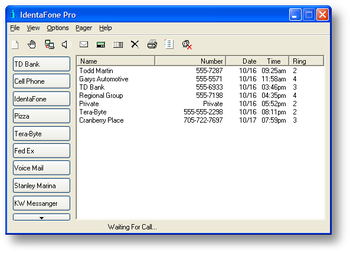 IdentaFone Pro Caller ID Software screenshot 2