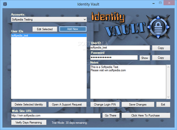 Identity Vault screenshot