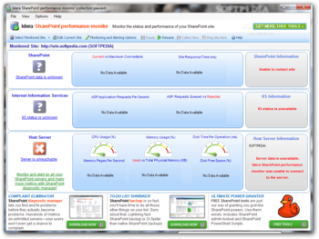 Idera SharePoint performance monitor screenshot