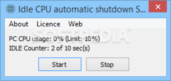 Idle CPU Automatic Shutdown screenshot