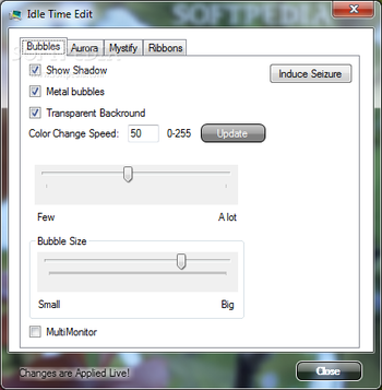 Idle Time Edit screenshot