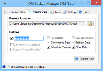 IDM Backup Manager screenshot 2