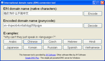 IDN Conversion Tool screenshot 2