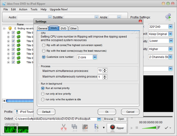 idoo Free DVD to iPod Ripper screenshot 6