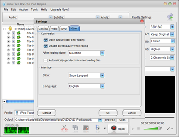 idoo Free DVD to iPod Ripper screenshot 8