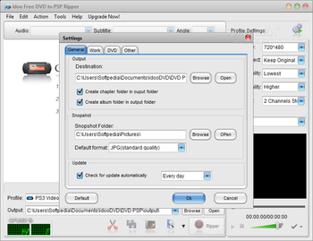 idoo Free DVD to PSP Ripper screenshot 3