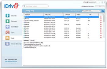 IDrive Online Backup screenshot 2