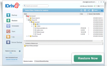 IDrive Online Backup screenshot 4